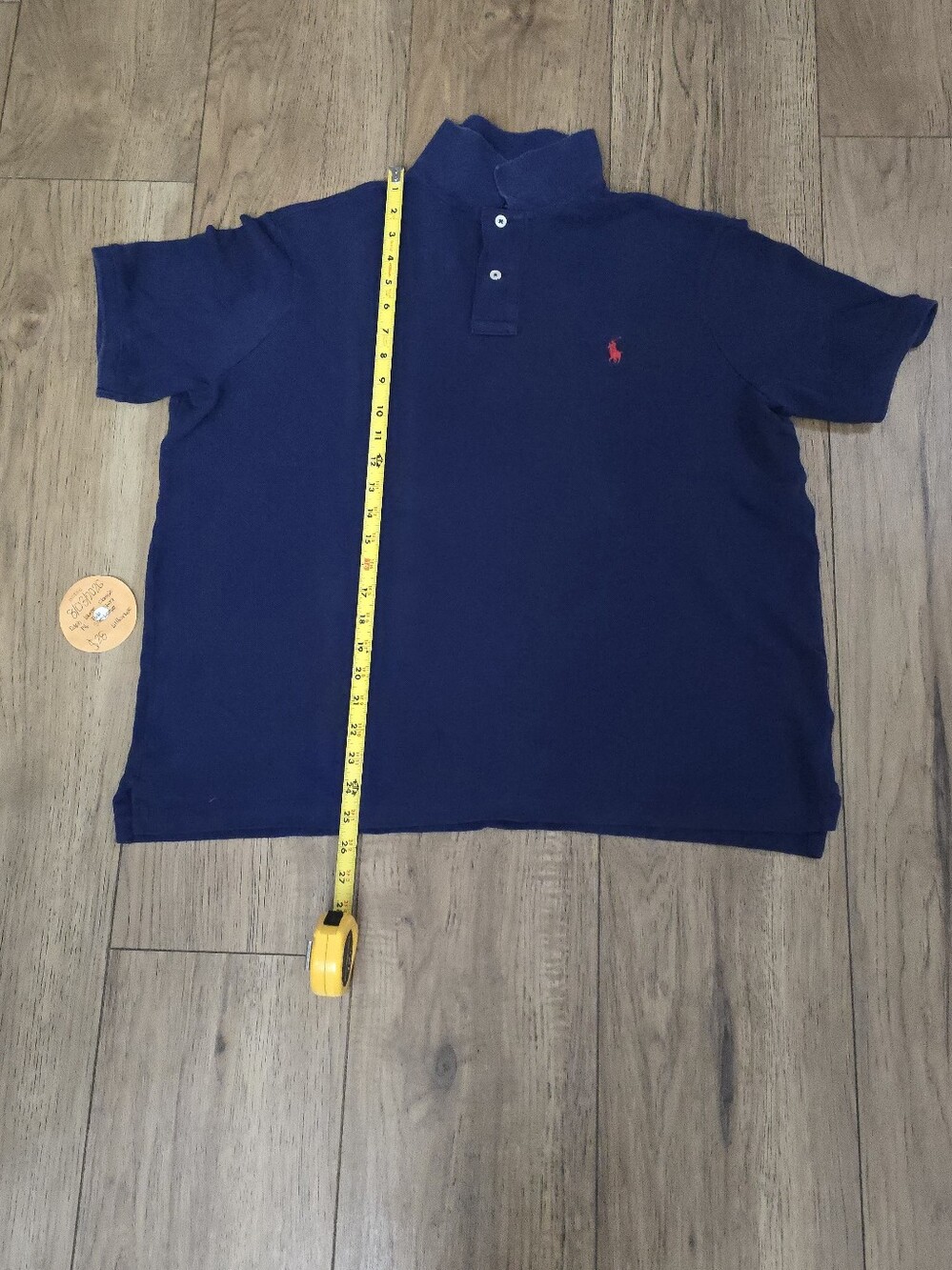 Ralph Lauren Navy Polo with Red Pony Embroidery
